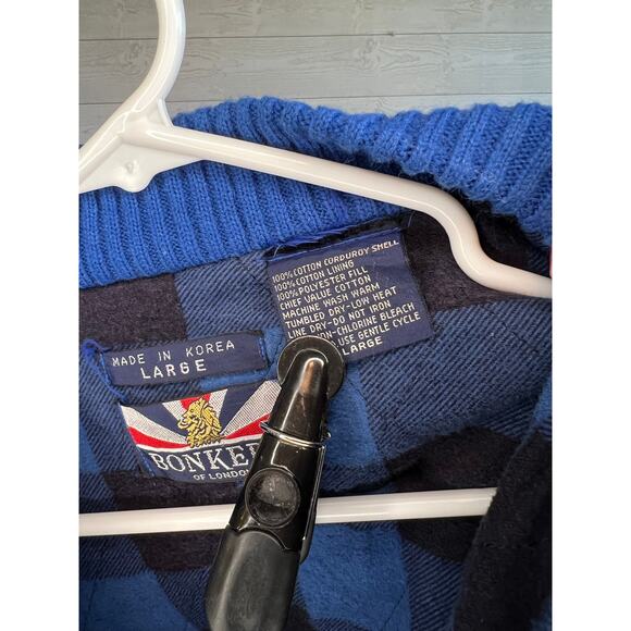 Bonkers of London vintage blue corduroy vest size Large - Picture 5 of 5